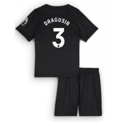 Tottenham Hotspur Radu Dragusin #3 Dětské Venkovní Dres 2025-26 Krátký Rukáv (+ trenýrky)