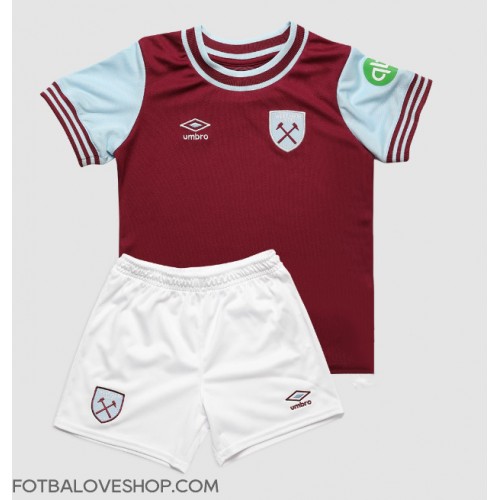 West Ham United Dětské Domácí Dres 2024-25 Krátký Rukáv (+ trenýrky)