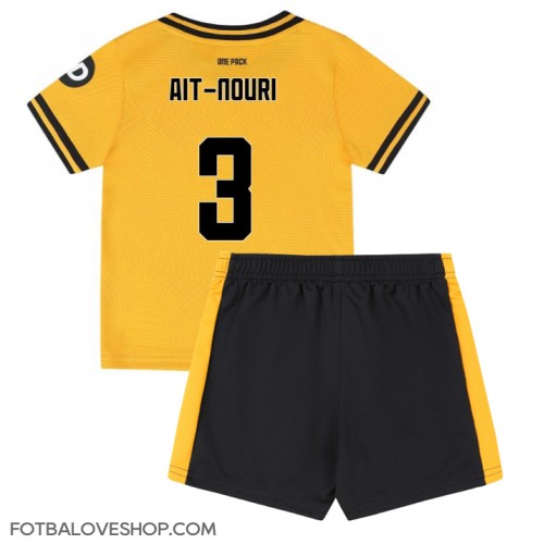 Wolves Rayan Ait-Nouri #3 Dětské Domácí Dres 2024-25 Krátký Rukáv (+ trenýrky)