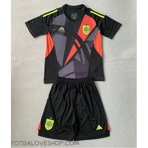 Španělsko Brankářské Dětské Venkovní Dres ME 2024 Krátký Rukáv (+ trenýrky)