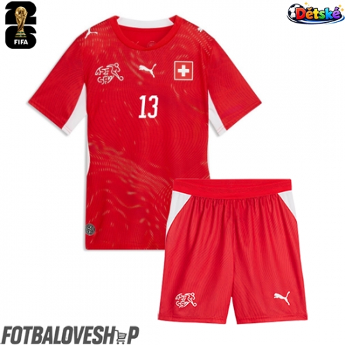 Švýcarsko Ricardo Rodriguez #13 Dětské Domácí Dres MS 2026 Krátký Rukáv (+ trenýrky)