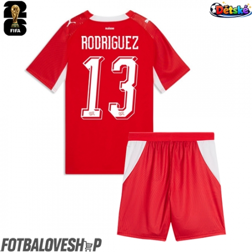 Švýcarsko Ricardo Rodriguez #13 Dětské Domácí Dres MS 2026 Krátký Rukáv (+ trenýrky)