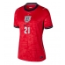 Anglie Eberechi Eze #21 Dámské Venkovní Dres MS 2026 Krátký Rukáv