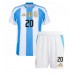Argentina Alexis Mac Allister #20 Dětské Domácí Dres Copa America 2024 Krátký Rukáv (+ trenýrky)