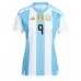 Argentina Julian Alvarez #9 Dámské Domácí Dres Copa America 2024 Krátký Rukáv