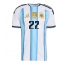 Argentina Lautaro Martinez #22 Dámské Domácí Dres MS 2026 Krátký Rukáv