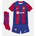 Barcelona Ferran Torres #7 Dětské Domácí Dres 2023-24 Krátký Rukáv (+ trenýrky)