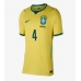 Brazílie Marquinhos #4 Dámské Domácí Dres MS 2026 Krátký Rukáv