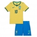 Brazílie Vinicius Junior #10 Dětské Domácí Dres MS 2026 Krátký Rukáv (+ trenýrky)