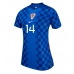 Chorvatsko Ivan Perisic #14 Dámské Venkovní Dres MS 2026 Krátký Rukáv