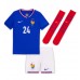 Francie Ibrahima Konate #24 Dětské Domácí Dres ME 2024 Krátký Rukáv (+ trenýrky)