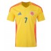Kolumbie Luis Diaz #7 Domácí Dres Copa America 2024 Krátký Rukáv