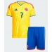 Kolumbie Luis Diaz #7 Dětské Domácí Dres MS 2026 Krátký Rukáv (+ trenýrky)