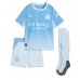 Manchester City Abdukodir Khusanov #45 Dětské Domácí Dres 2026-27 Krátký Rukáv (+ trenýrky)