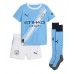 Manchester City Erling Haaland #9 Dětské Domácí Dres 2025-26 Krátký Rukáv (+ trenýrky)