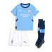 Manchester City Kevin De Bruyne #17 Dětské Domácí Dres 2024-25 Krátký Rukáv (+ trenýrky)