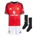 Manchester United Manuel Ugarte #25 Dětské Domácí Dres 2025-26 Krátký Rukáv (+ trenýrky)