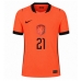 Nizozemsko Frenkie de Jong #21 Domácí Dres MS 2026 Krátký Rukáv