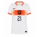 Nizozemsko Frenkie de Jong #21 Dámské Venkovní Dres MS 2026 Krátký Rukáv