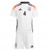 Německo Jonathan Tah #4 Dětské Domácí Dres ME 2024 Krátký Rukáv (+ trenýrky)