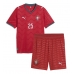 Portugalsko Nuno Mendes #25 Dětské Domácí Dres MS 2026 Krátký Rukáv (+ trenýrky)